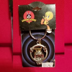 Old School Taz Key Ring Pendant Looney Tunes